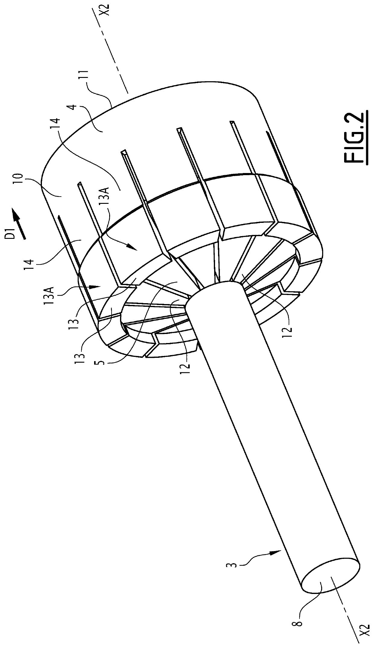 Force-shunting device and mechanical actuator comprising such a device