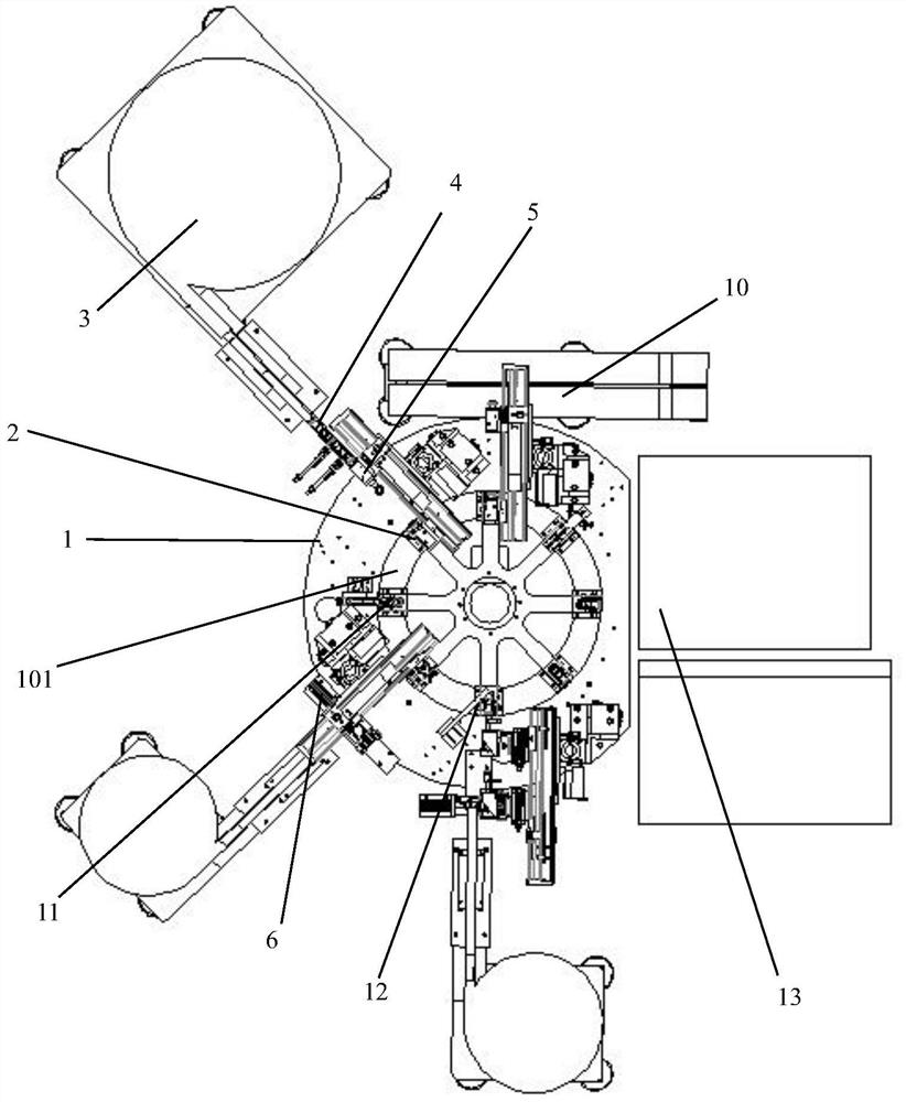 Installation and detection integrated system for inner sealing rings at two ends of bent pipe