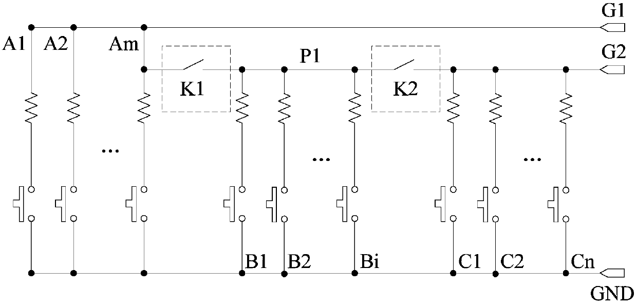 Button circuit and its use method, TV button board, display device