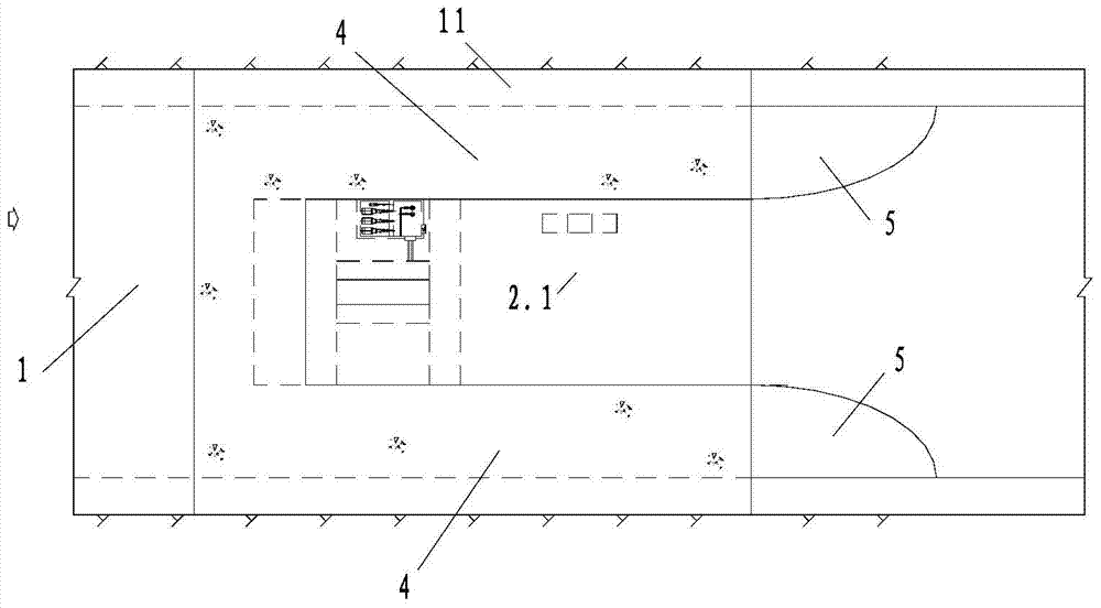 Structure and layout method of curved gate lock chamber for diversion tunnel rebuilt into ecological water discharge tunnel