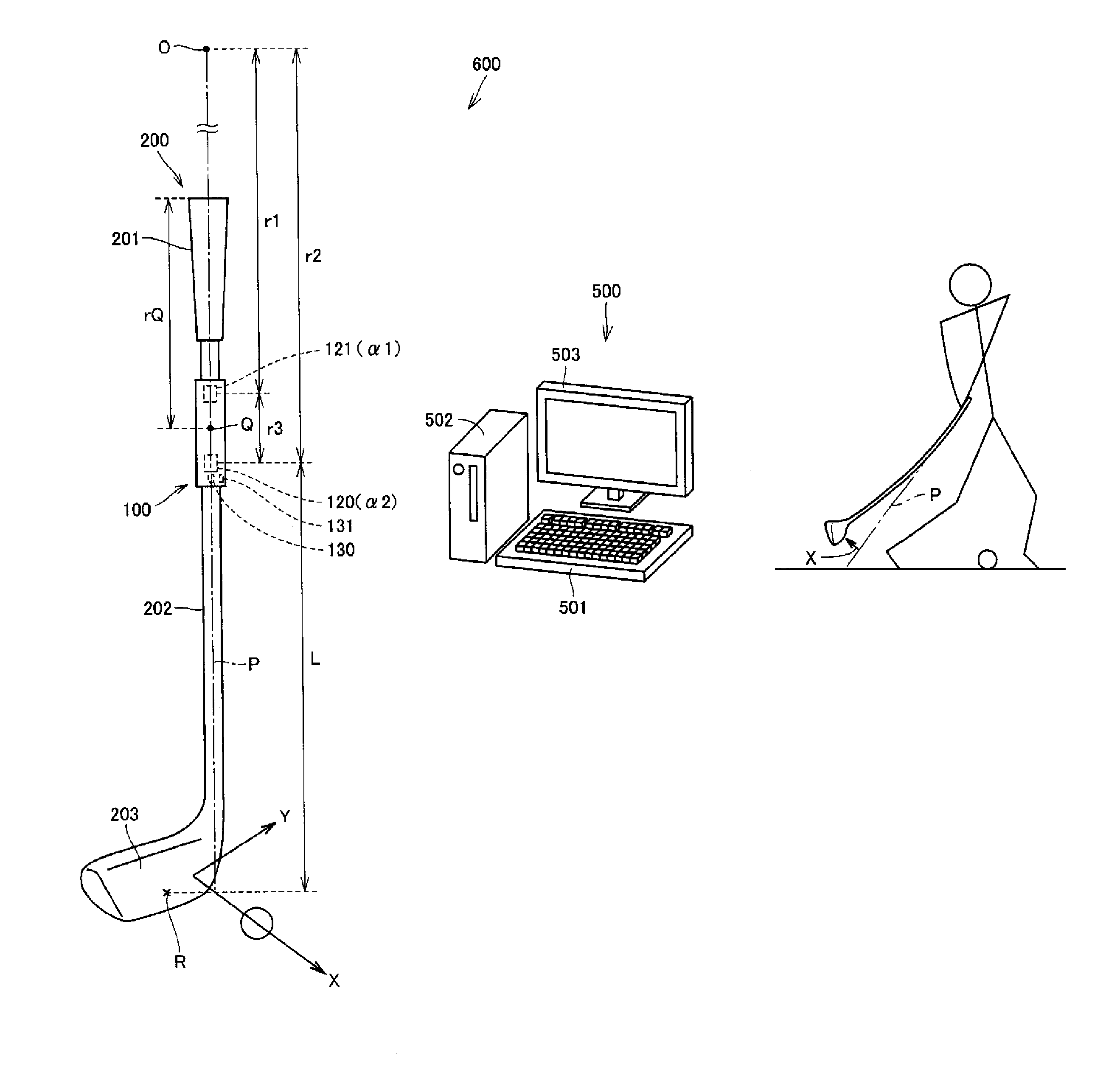 Swing analyzer and golf club shaft selecting system