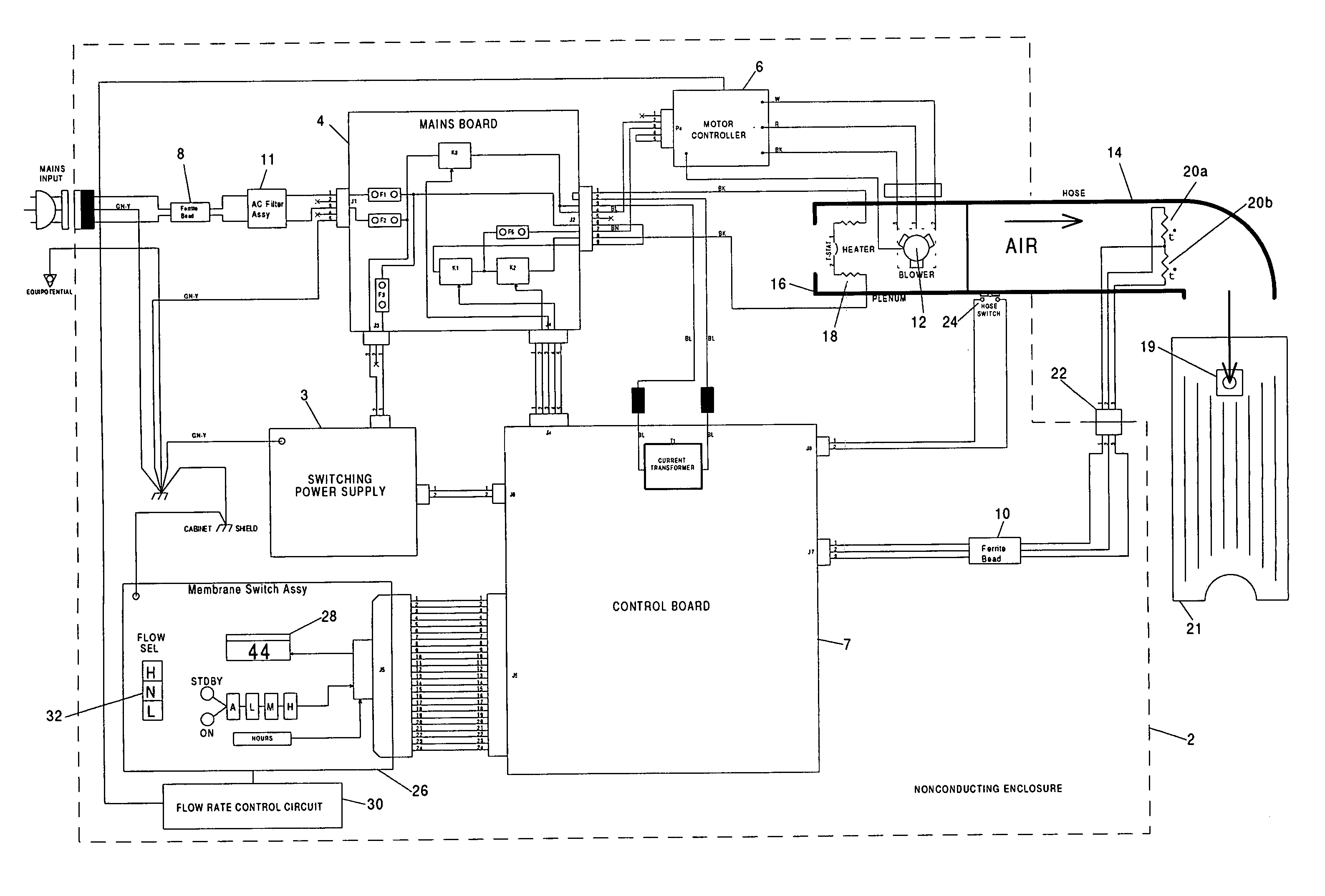 System for providing actuated optimal inflation to multiple temperature regulated blankets and method therefor