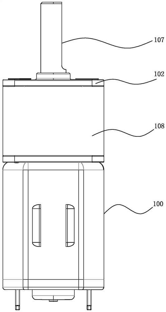 Dustproof miniature gear motor and black box integrated system