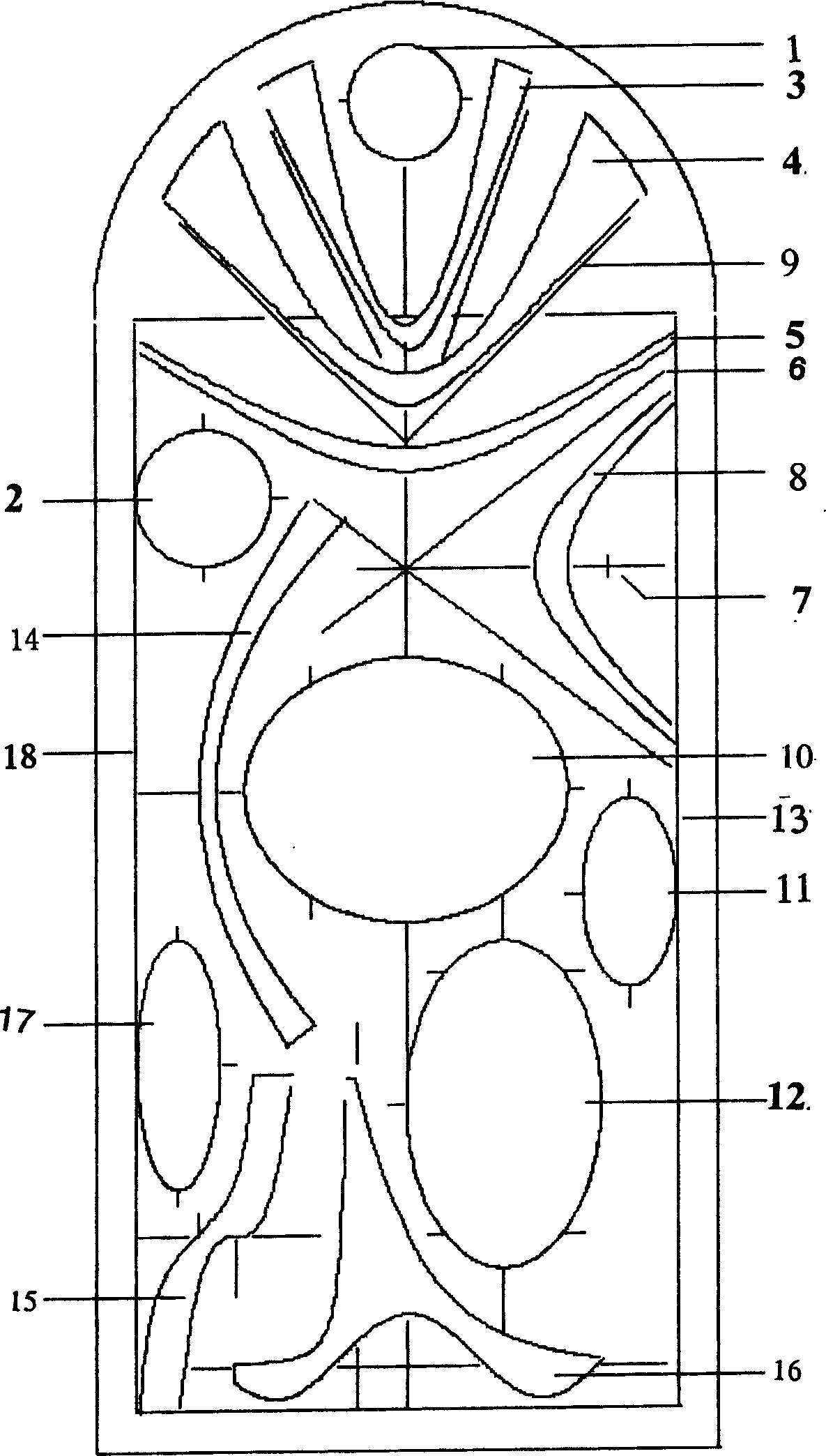 Mould plate capable of drawing multiple function curve