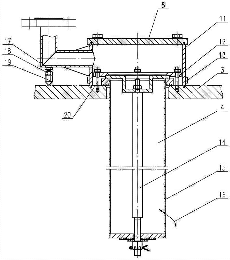 Revolving furnace tail gas filter device for manufacturing uranium dioxide from uranium hexafluoride