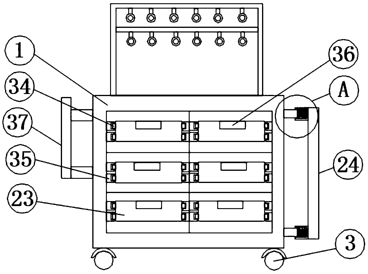 Medical handcart with rapid moving device