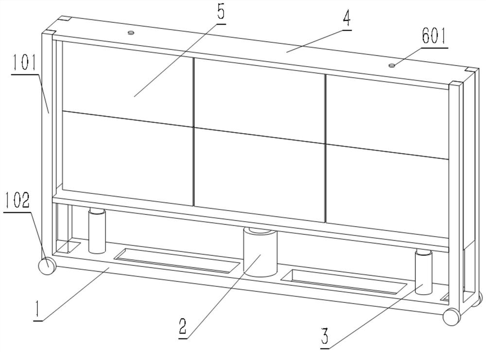 Liquid crystal splicing screen base convenient to adjust angle