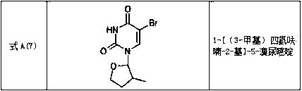 Tetrahydrofuran substituted uracil compound for treating liver cancer as well as pharmaceutical composition and application thereof