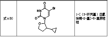 Tetrahydrofuran substituted uracil compound for treating liver cancer as well as pharmaceutical composition and application thereof