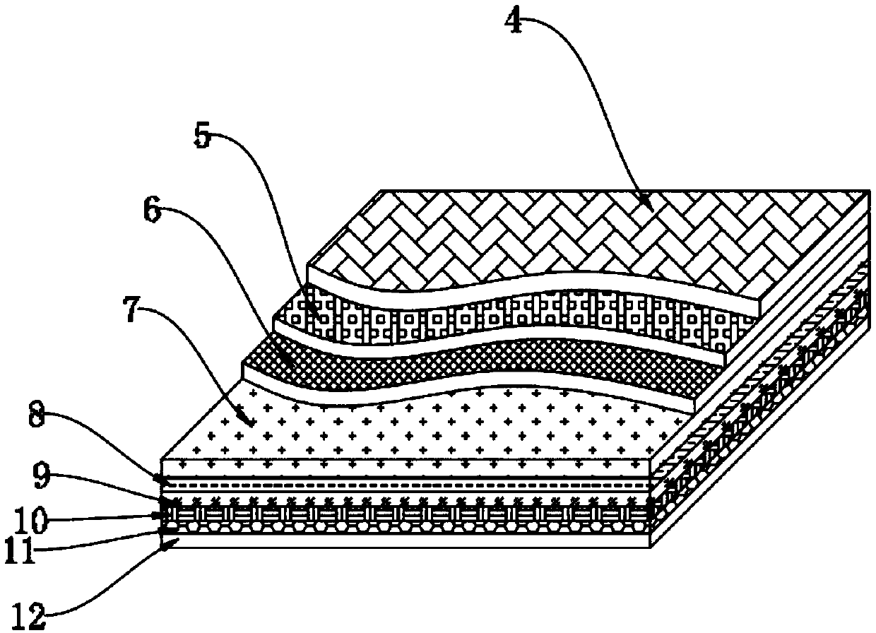 Modified asphalt waterproof roll for railway roadbed