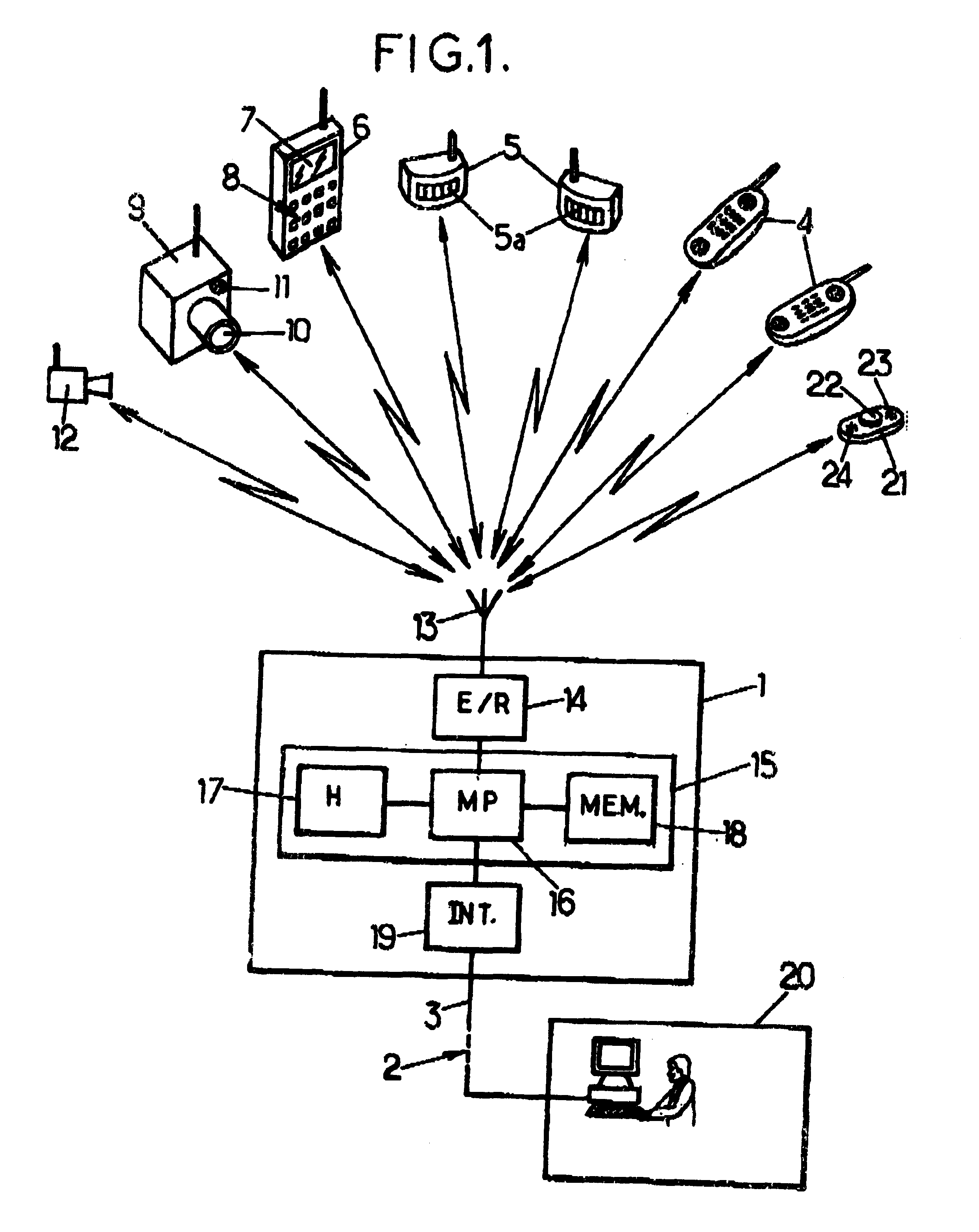 Local combined telephone and alarm system