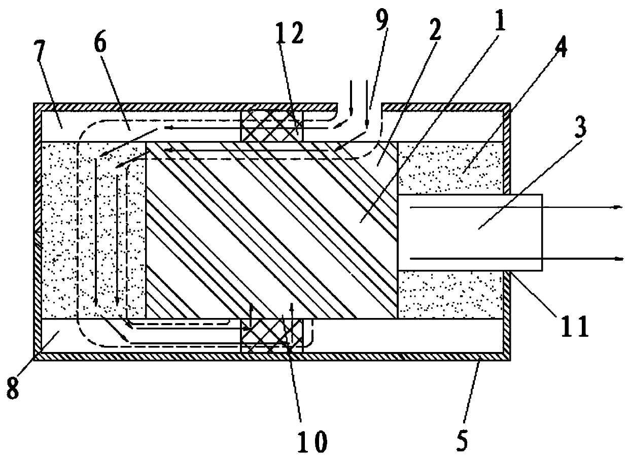 Pipeline noise reduction structure for breathing machine