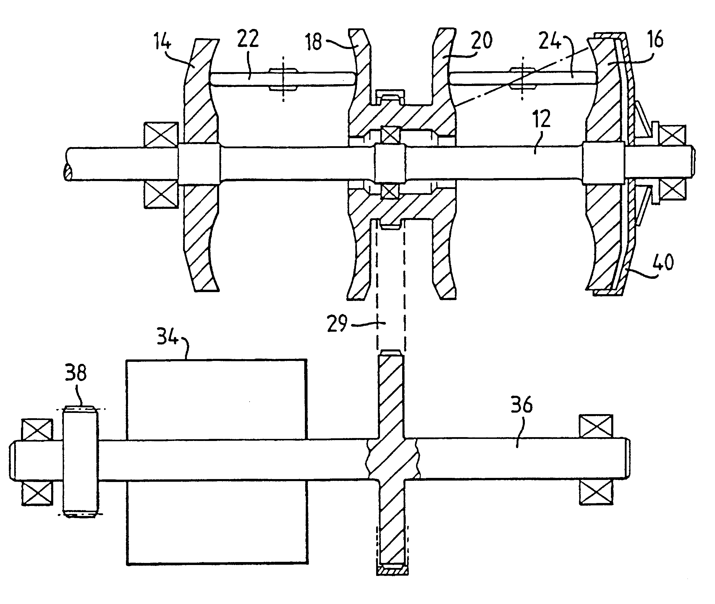 Bearing support for infinitely-variable-ratio transmission output discs