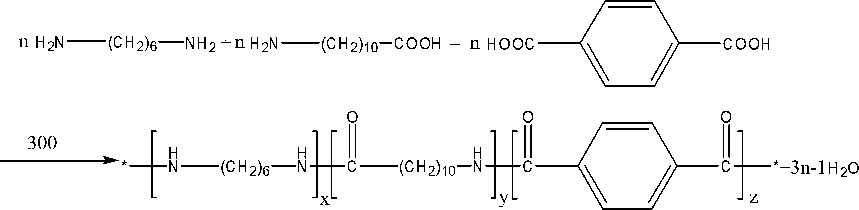 Long carbon-chain semi-aromatic polyamide and synthetic method of same