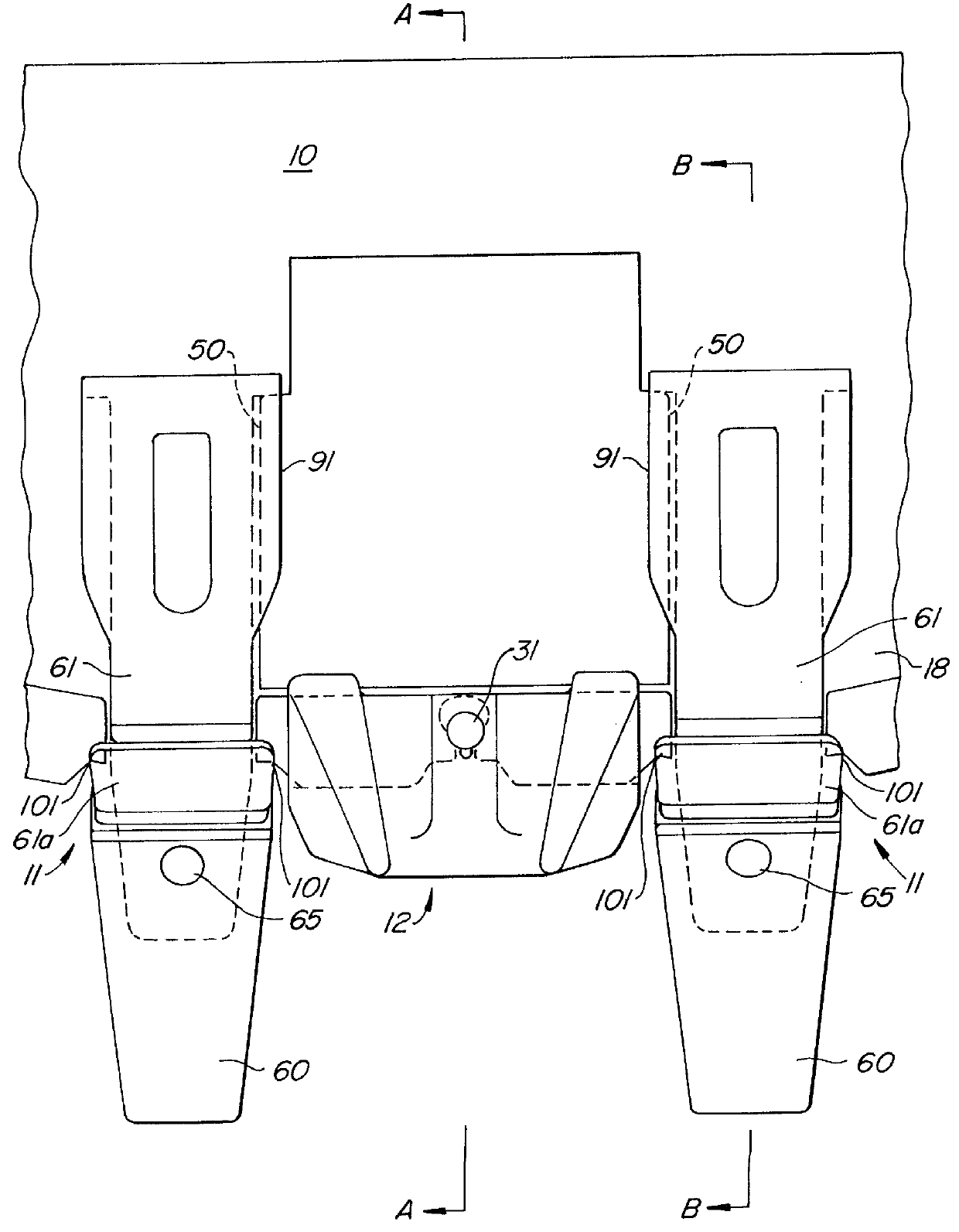 Bucket assembly with an improved lip