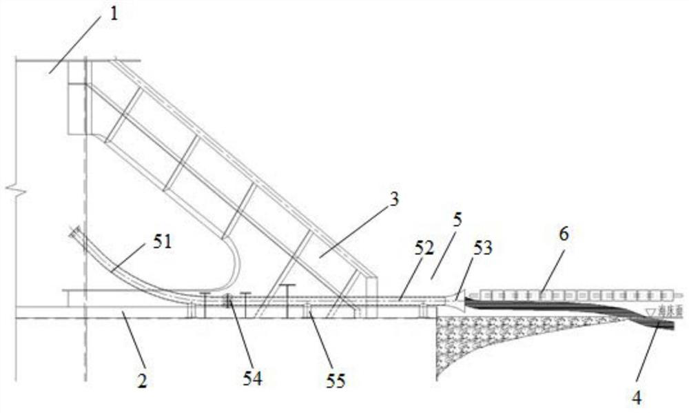 Submarine cable protection structure for single-pile composite cylinder foundation