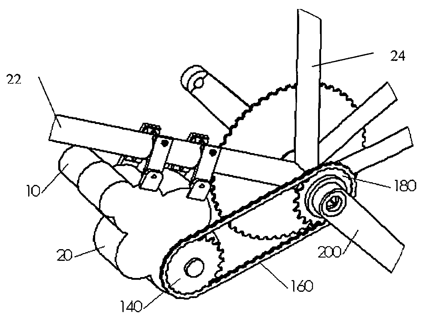 Motorized bicycle drive system using a standard freewheel and left-crank drive