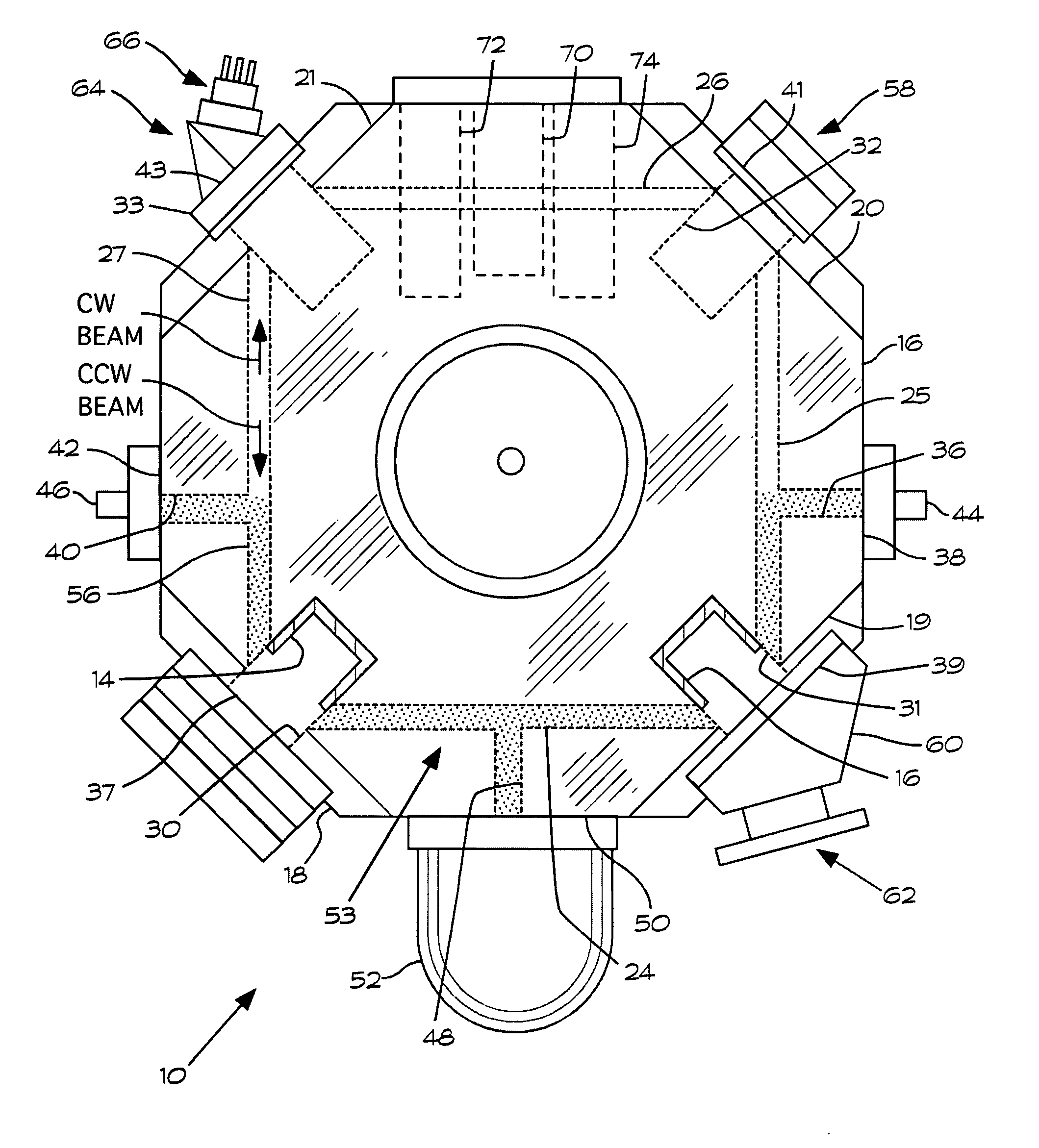 Plasma shunting apparatus and method for ring laser gyroscope