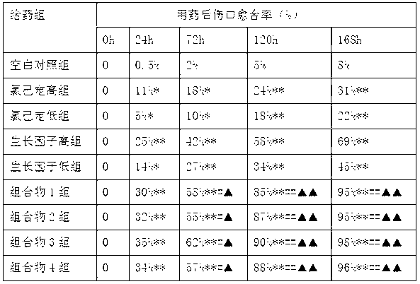 External composition, and preparation and application thereof