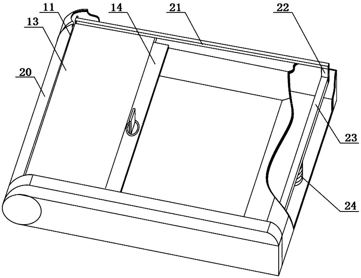 Transfer box for medical cart