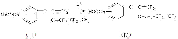 Preparation method of fluorine-containing hydroxyphenyl organic acid alkenyl ester demoulding intermediate