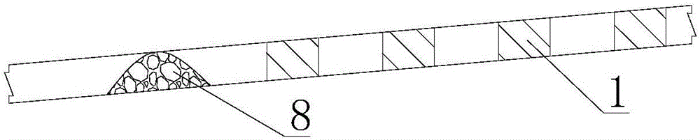 Continuous striping bag-filling room and pillar type gob pillar stoping method