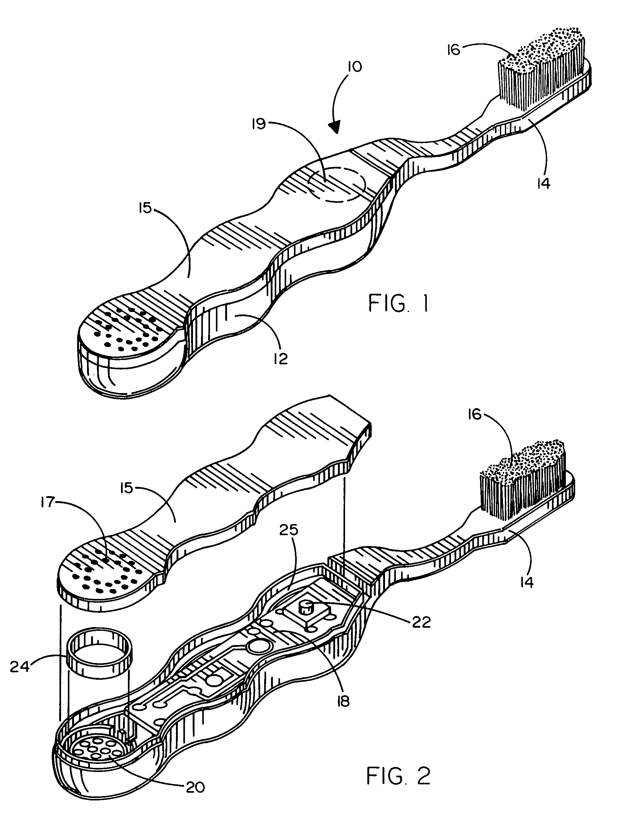 Child's music-playing toothbrush configured for attractive display of graphics and improved sound quality