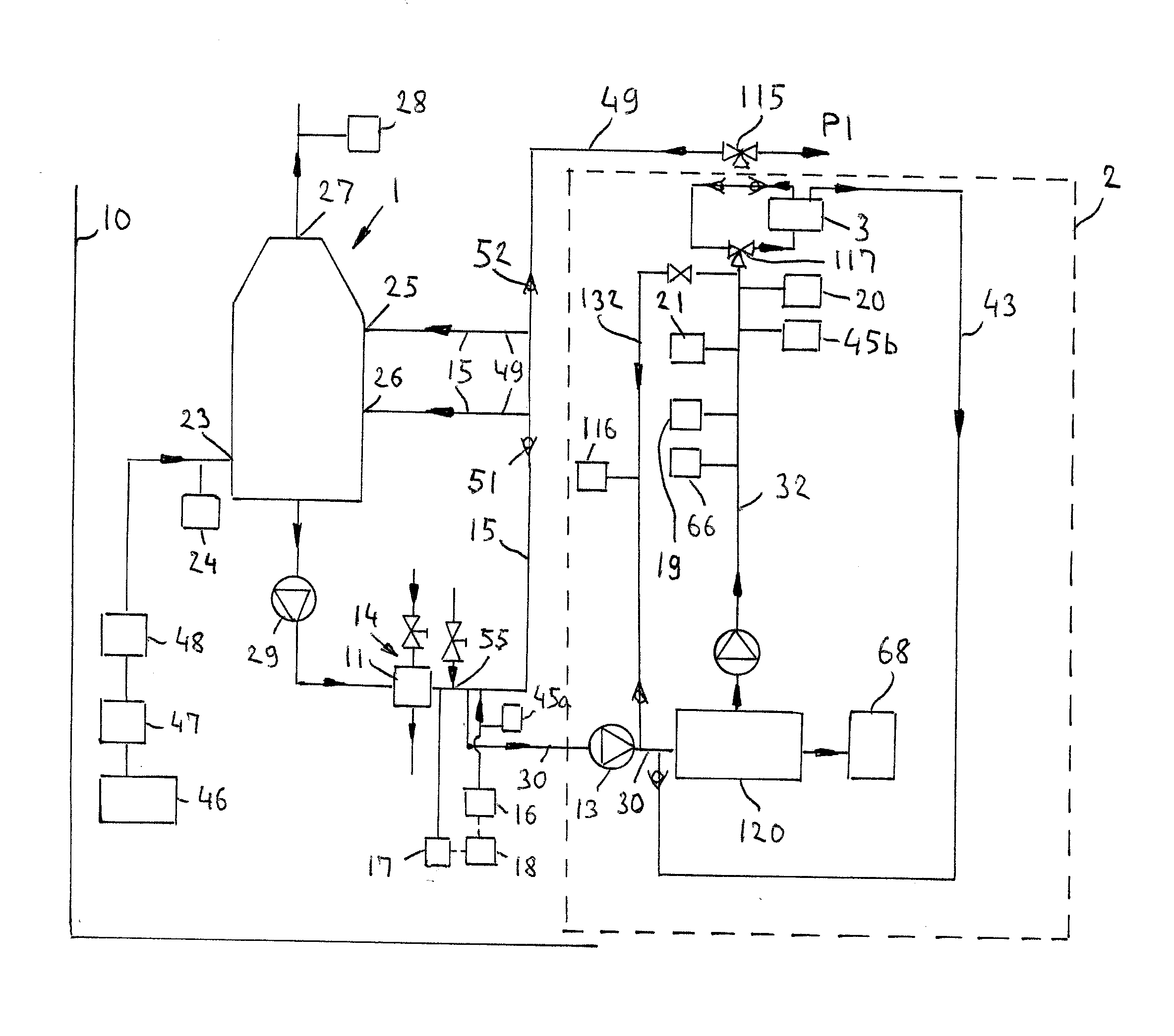 Method for treating impurities contained in exhaust gases of ships, ship with a scrubber, and purification unit