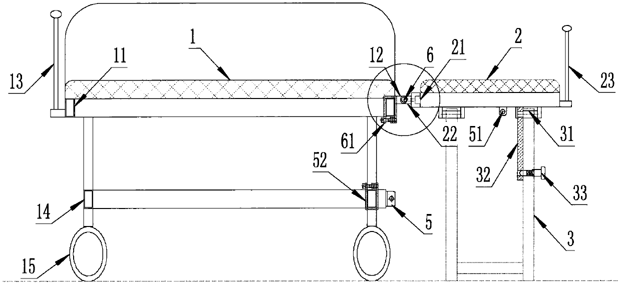 Folding accompanying bed and using method thereof