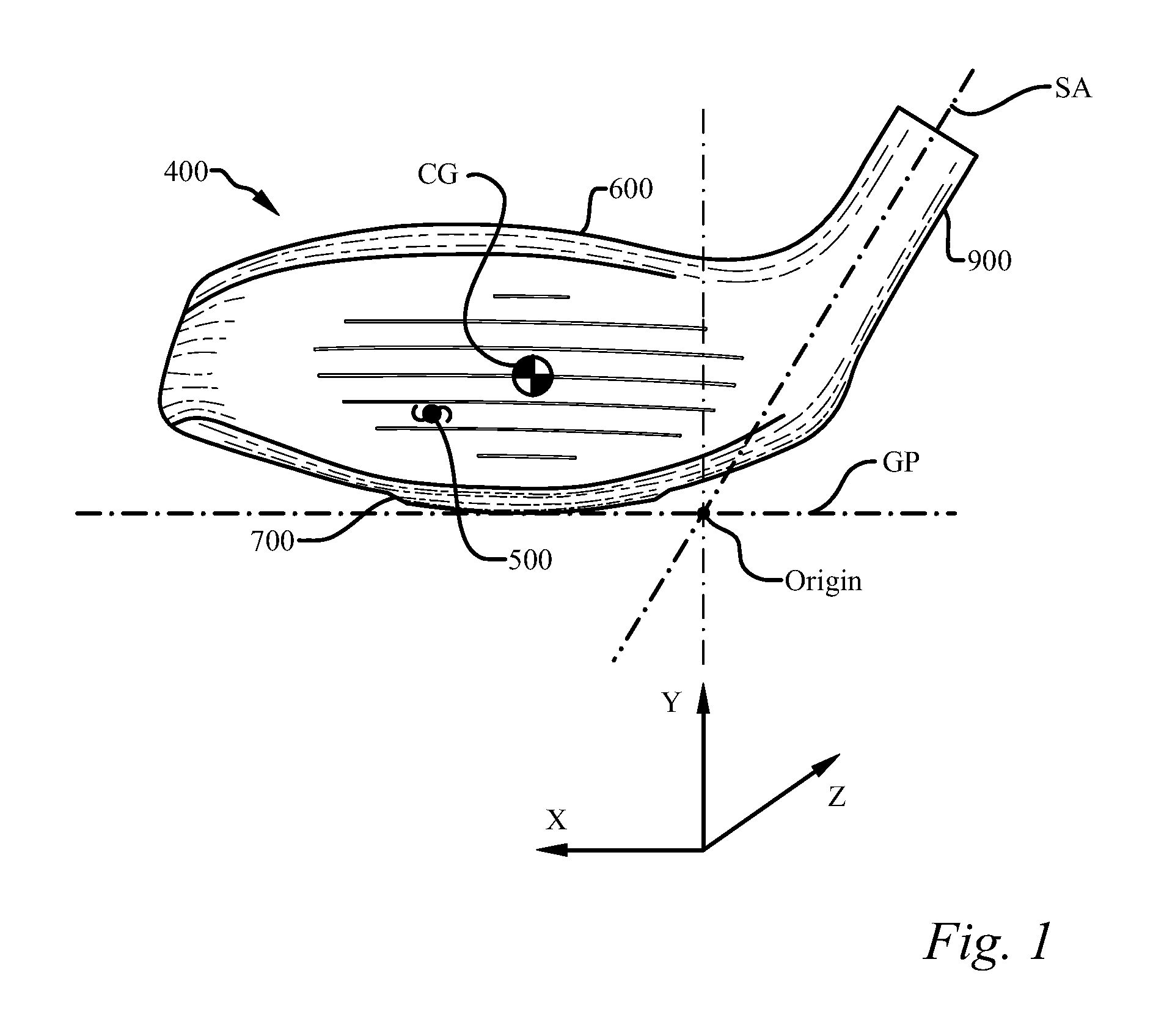 Golf club head having a shielded stress reducing feature