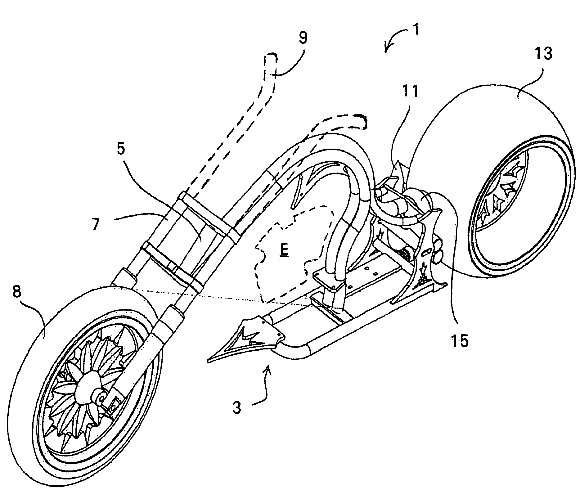 Cantilevered motorcycle frame