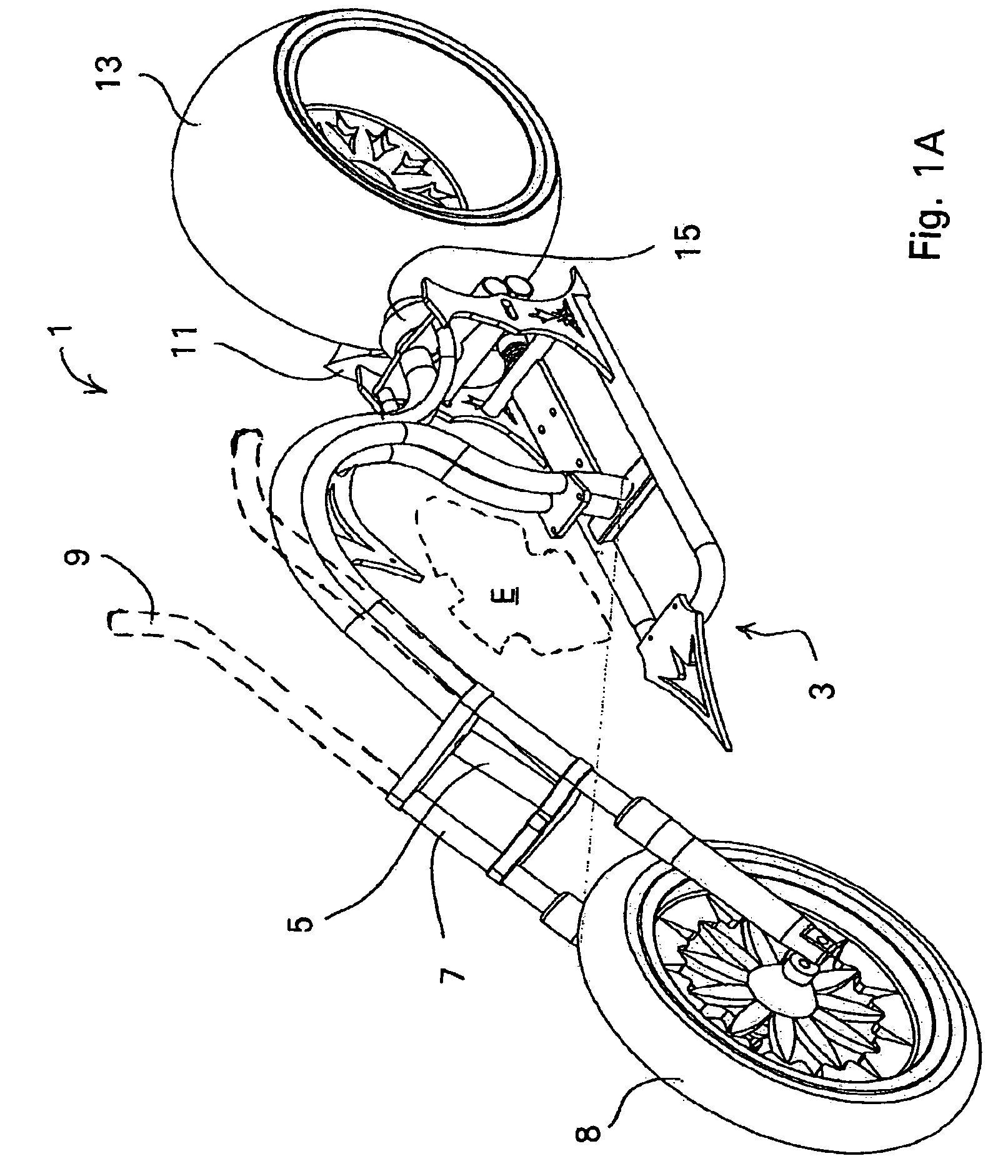 Cantilevered motorcycle frame