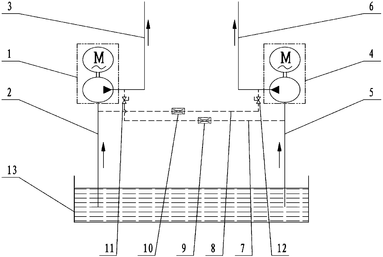 Structure and method for preventing start failure of overhead standby pump