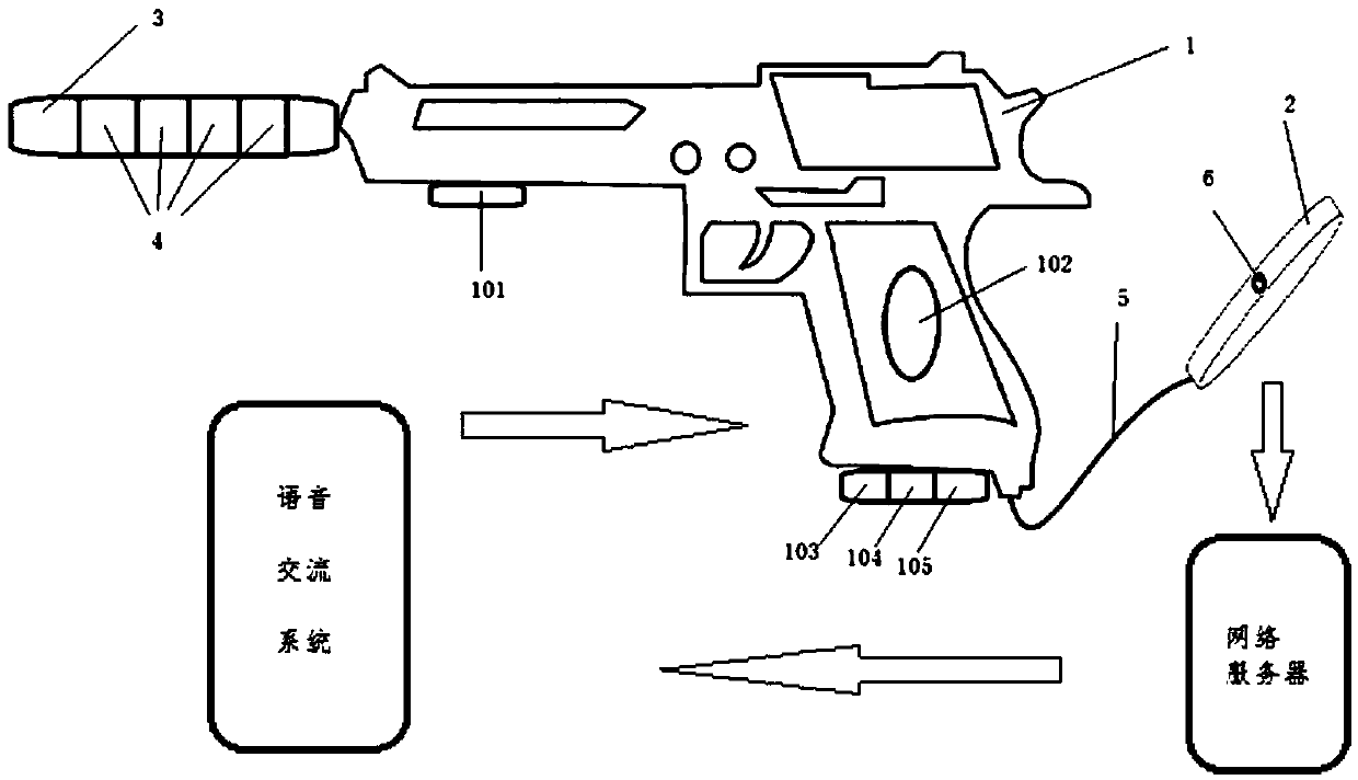 Shooting training method of training gun based on shooting action feedback detection