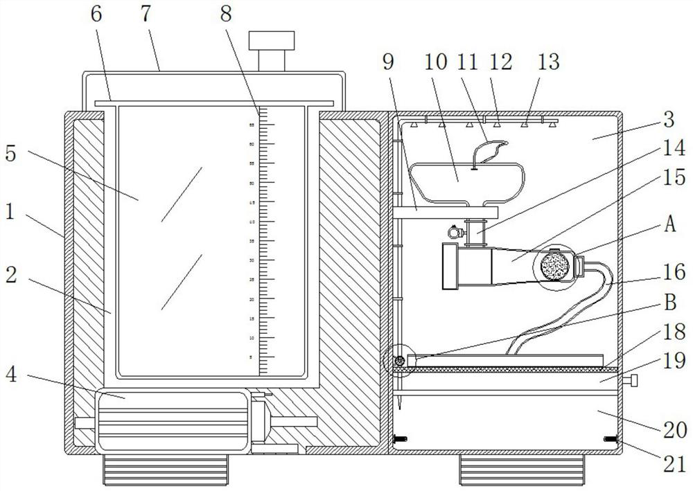 Lung cancer targeted medicine powder suction type equipment with disinfection structure