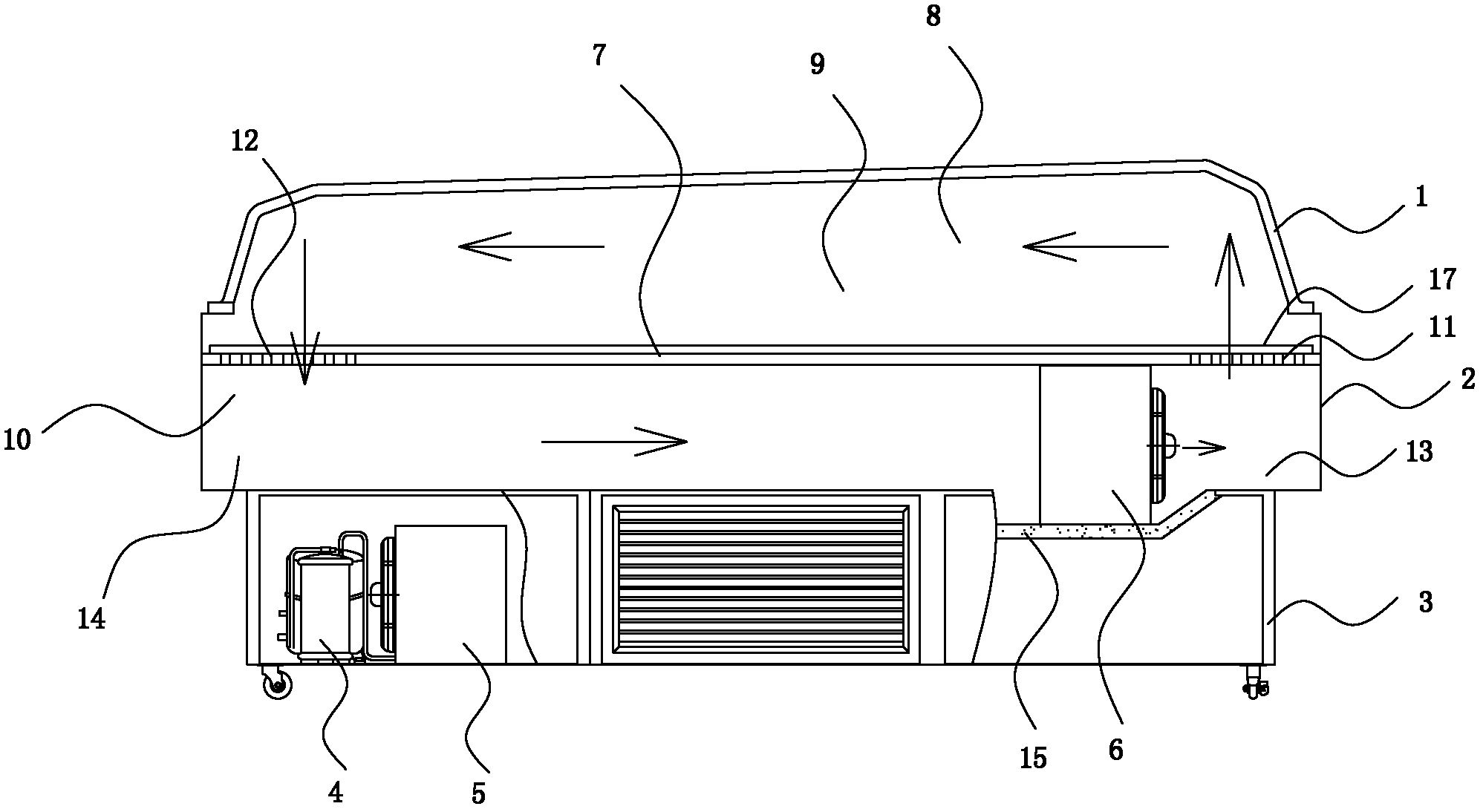 Coffin with frost-free refrigeration function