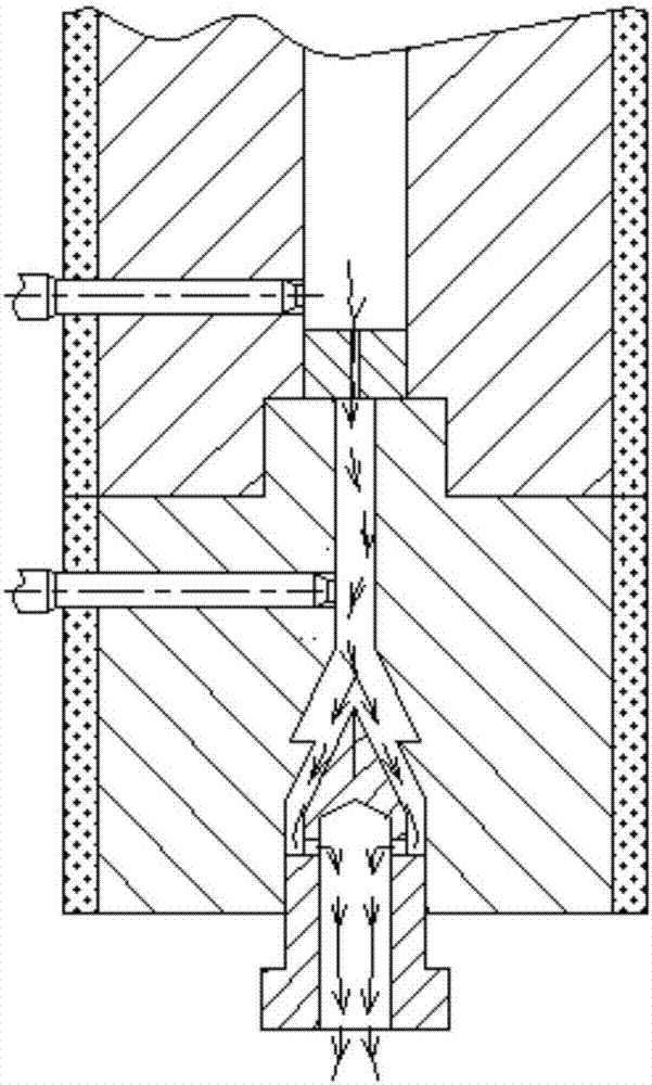 Die assembly for double-stage differential pressure type capillary rheometers