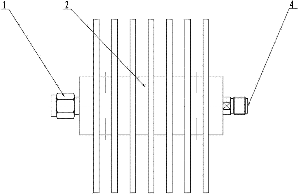 High-power coaxial fixed attenuator