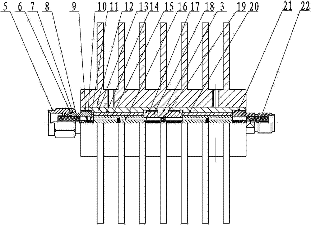 High-power coaxial fixed attenuator