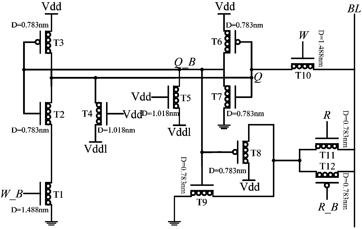 Three-valued static random access memory cell realized by carbon nanofield effect transistor