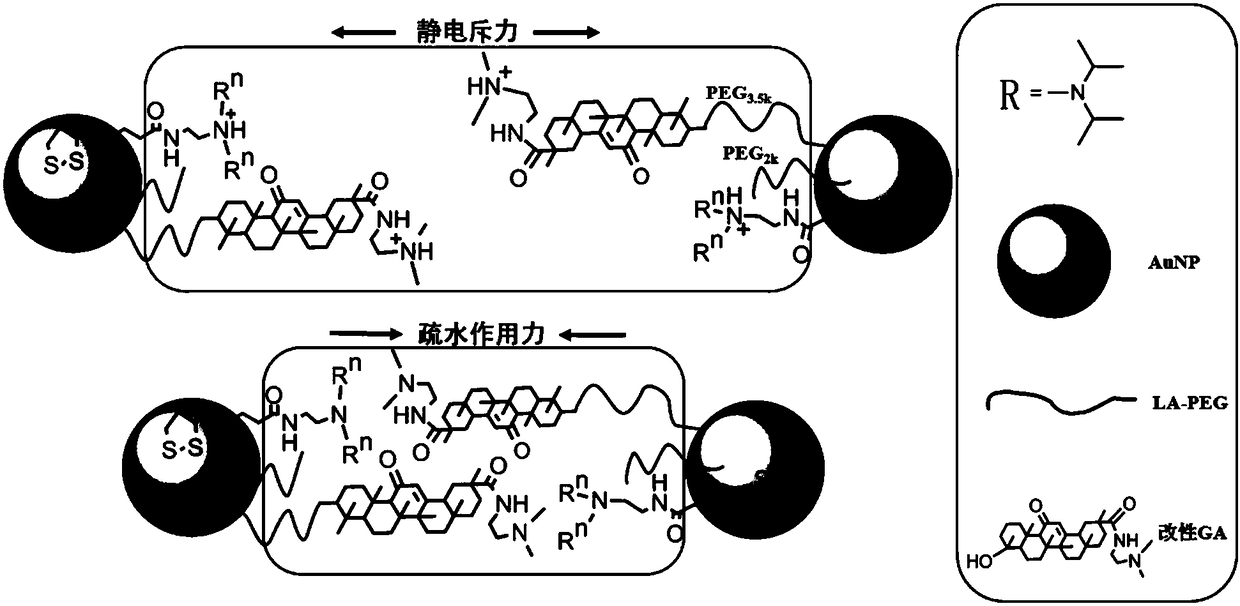 A kind of nano-gold CT contrast agent for early diagnosis of liver cancer and preparation method thereof