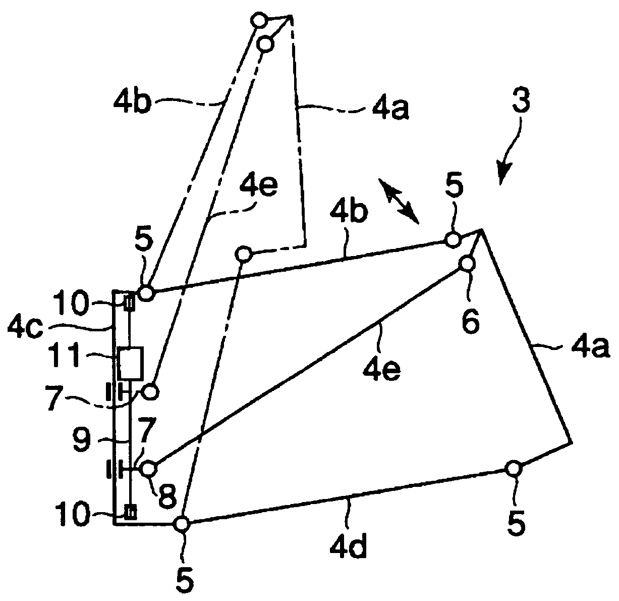 Expansion-type reflection mirror