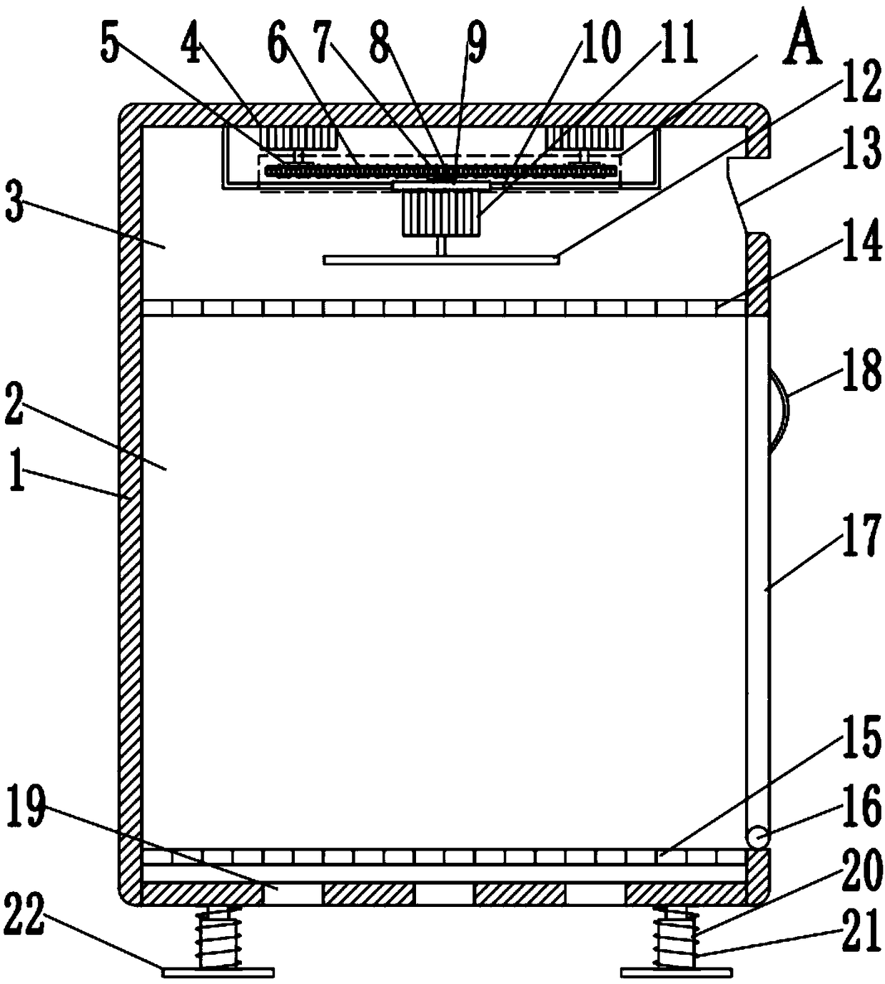 Communication power supply cabinet with uniform heat dissipation