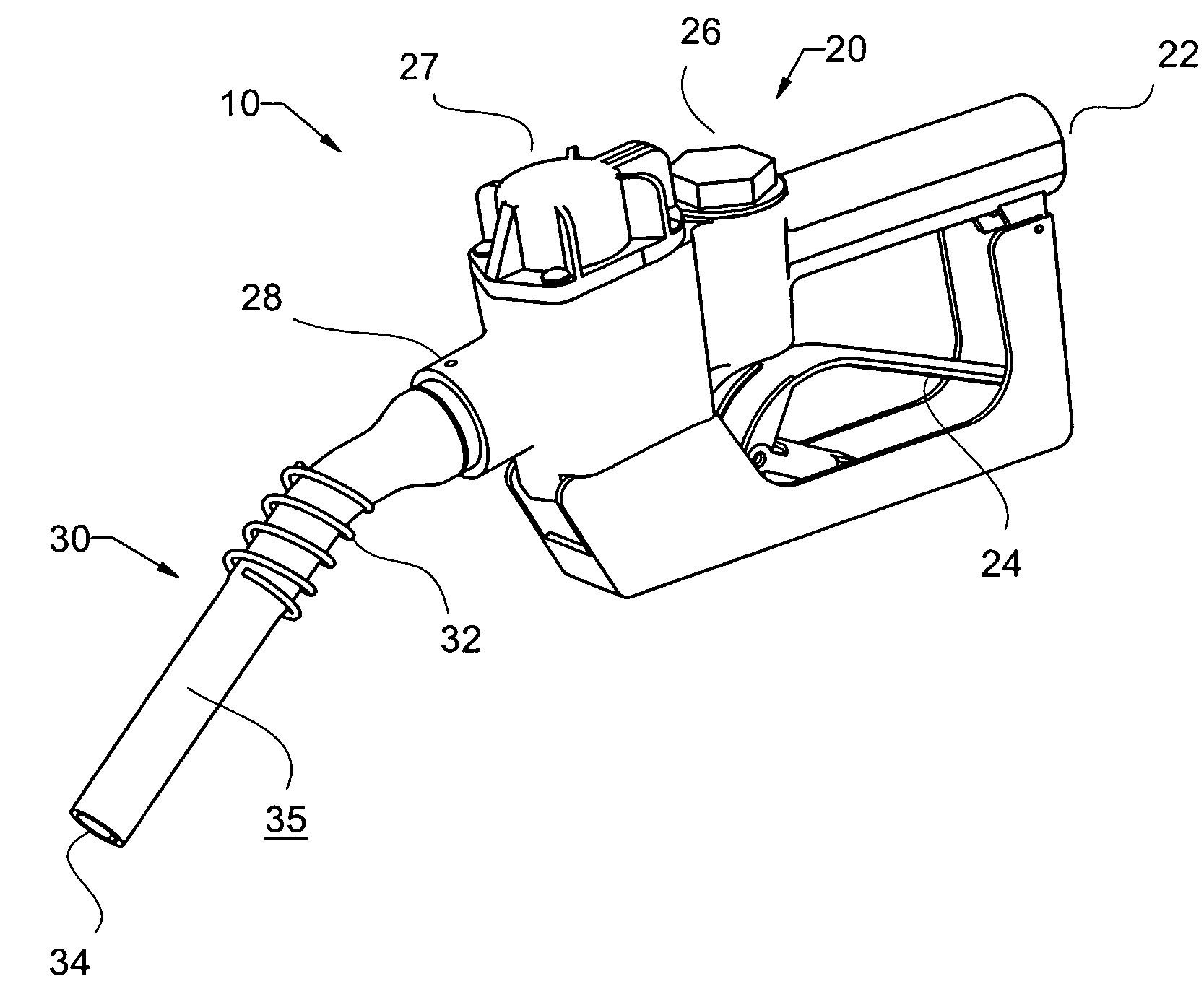 Fuel spout with a collection channel