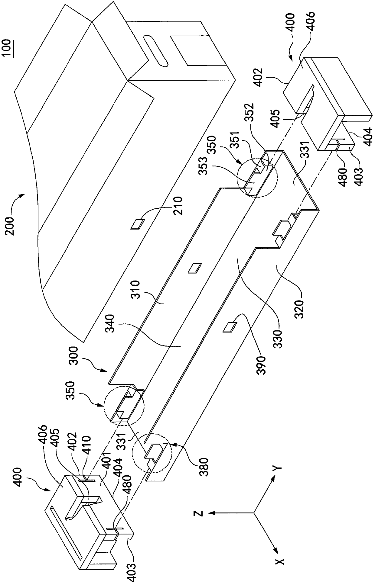 Damping device of packaging box