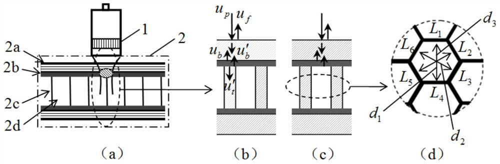 Ultrasonic imaging detection method of honeycomb sandwich structure based on automatic scanning