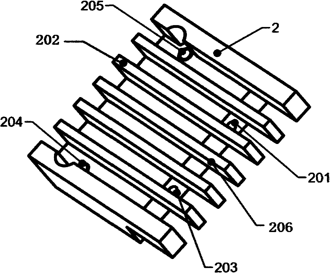 Radiating device of laser