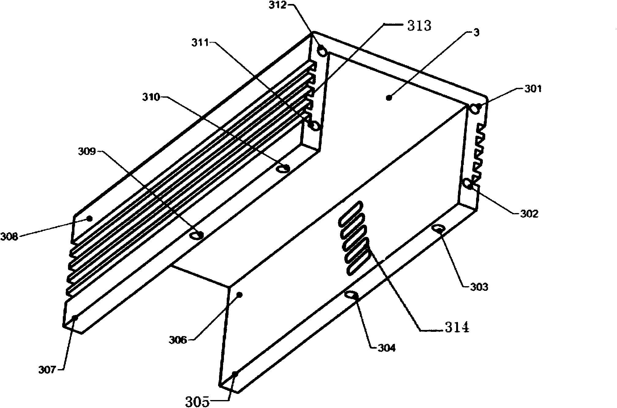 Radiating device of laser