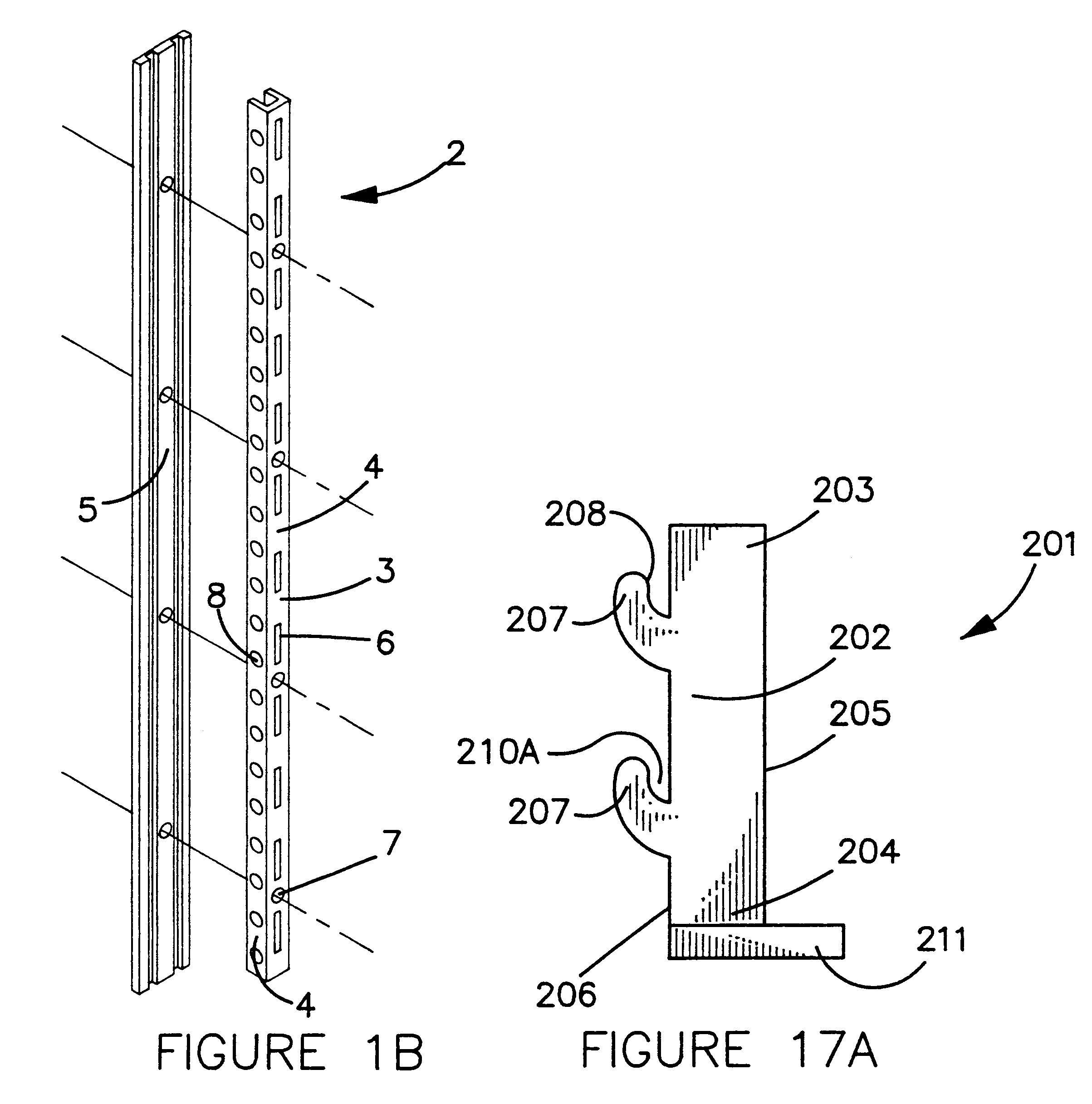 Vertically stabilized adjustable shelf bracket assembly