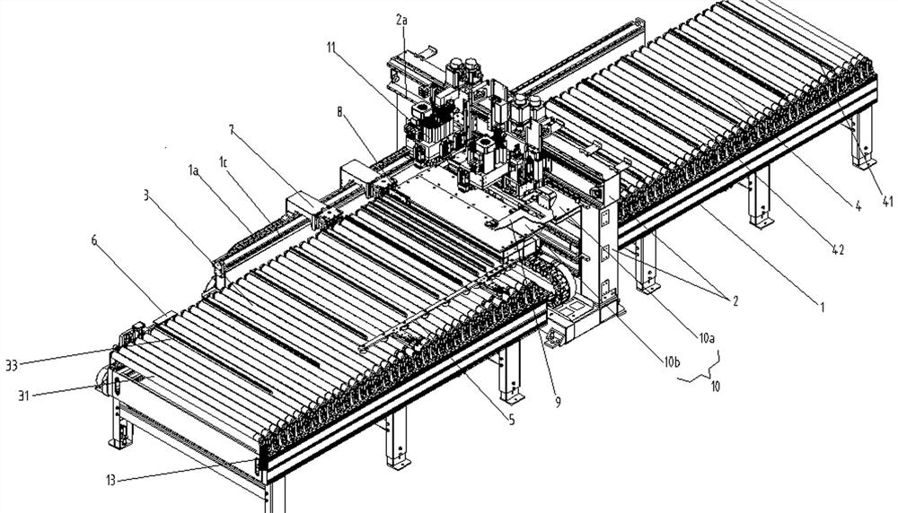 A high-efficiency CNC six-sided drilling machine and its processing method